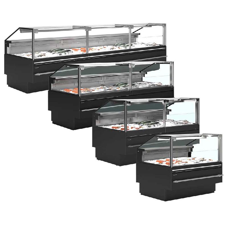 Vitrine comptoir spécial poisson 1250 mm noire -1 à +5 °C | TEFCOLD SOCA-F12590B_5