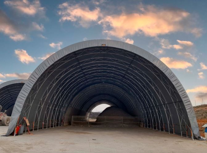 Tunnel de stockage Abristhor Industrie-BTP adaptable sur tous types de sols et sur blocs béton_0
