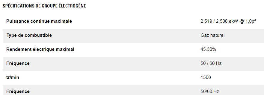 G3520h groupes électrogènes industriel à gaz - caterpillar -puissance continue maximale 1 763 kw à 2 519 kw_5