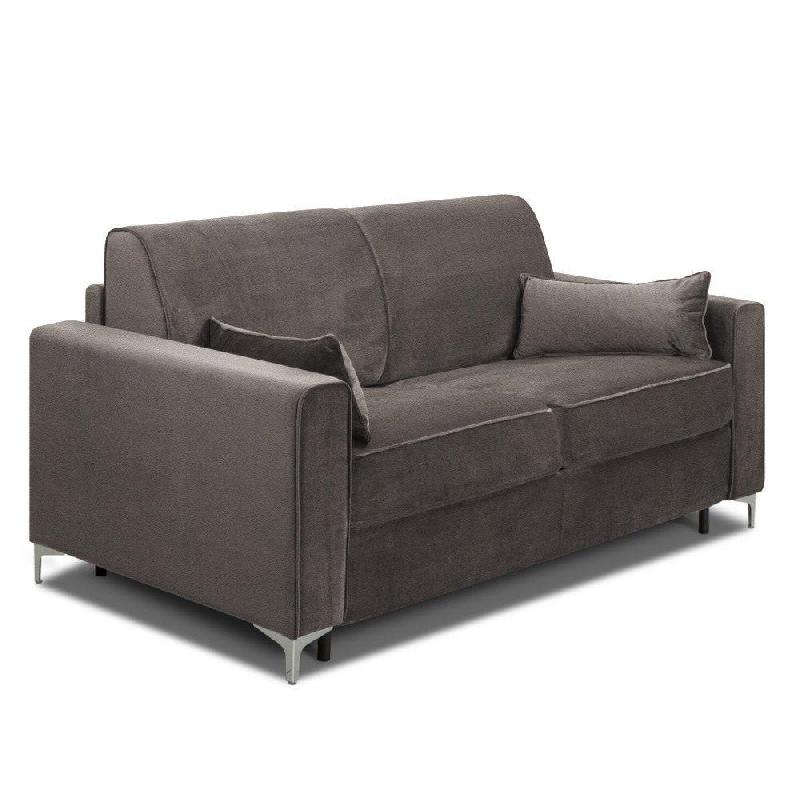Canapé convertible express Jackson - matelas 160 cm Comfort Bultex® 12 cm - sommier à lattes - cuir vachette taupe_5