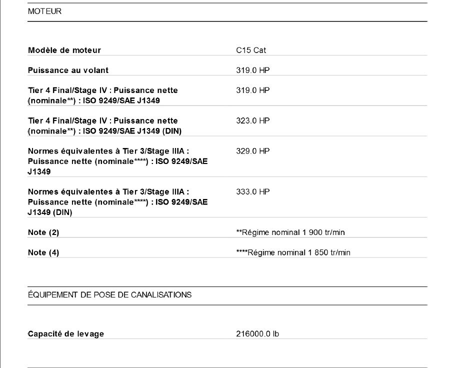 Pl87 - pipelayer et poseur de canalisation - caterpillar finance france - d'une capacité de levage de 216000.0 lb_5