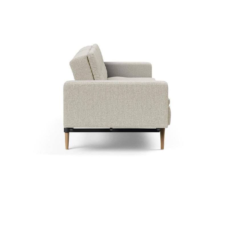 Canapé design Dublexo Styletto convertible lit 115x210 cm - Pieds chêne naturel - Tissu Mixed Dance Natural_5