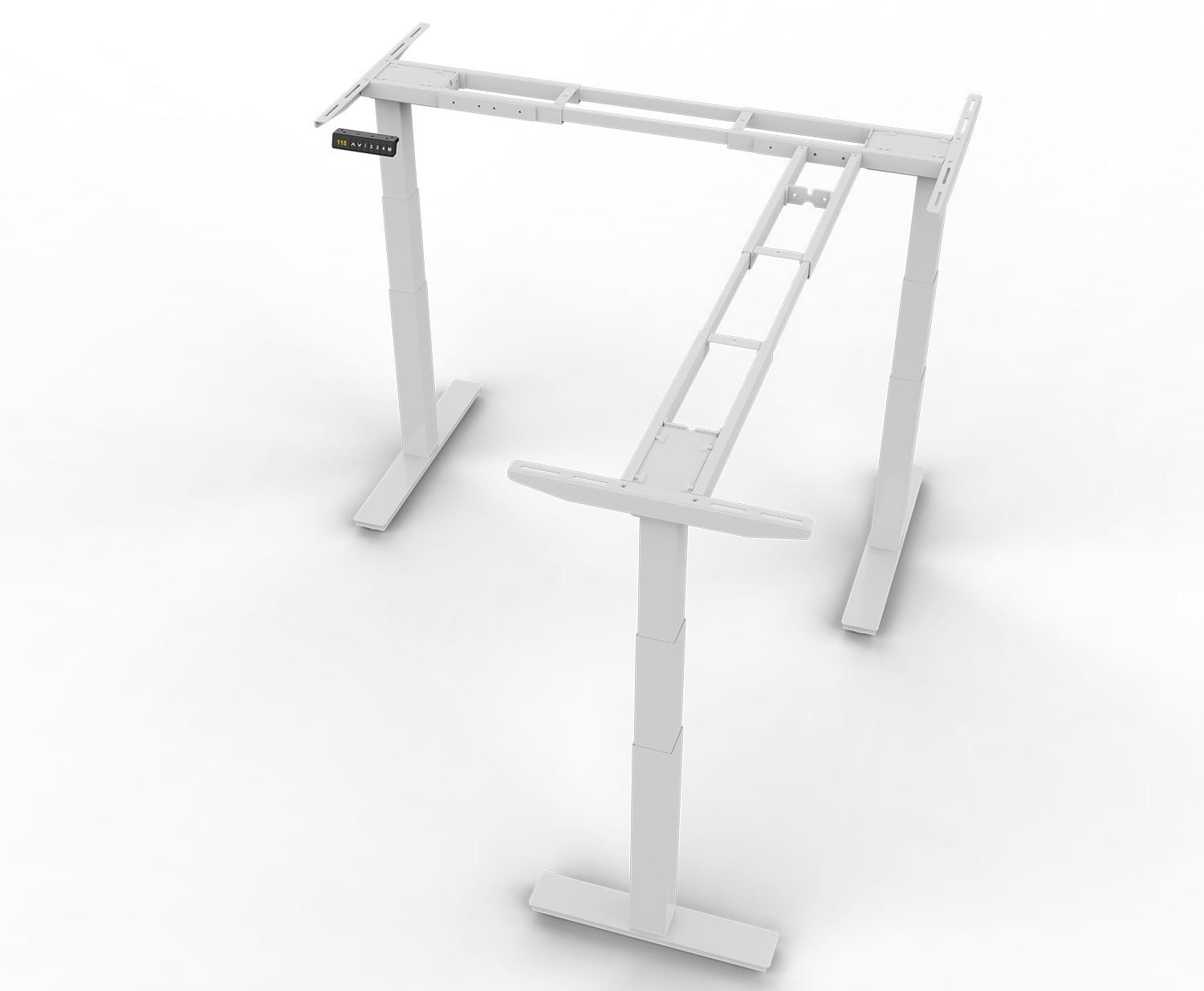 Piètement motorisé pour bureau assis debout avec hauteur réglable 65 à 130 cm - 3 moteurs - charge 150 kg - CORNERDESK_5