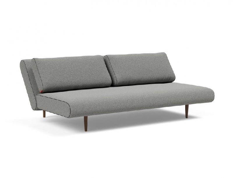 Innovation Living Canapé lit design Unfurl Lounger convertible 200x140 cm - Tissu bouclé Ash Grey - Style années 50-60_5