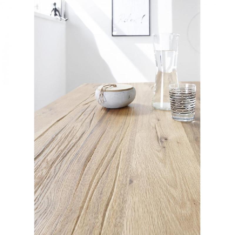Table basse Antibes - plateau en chêne massif huilé et piétement en acier noir - 120 x 75 cm_5
