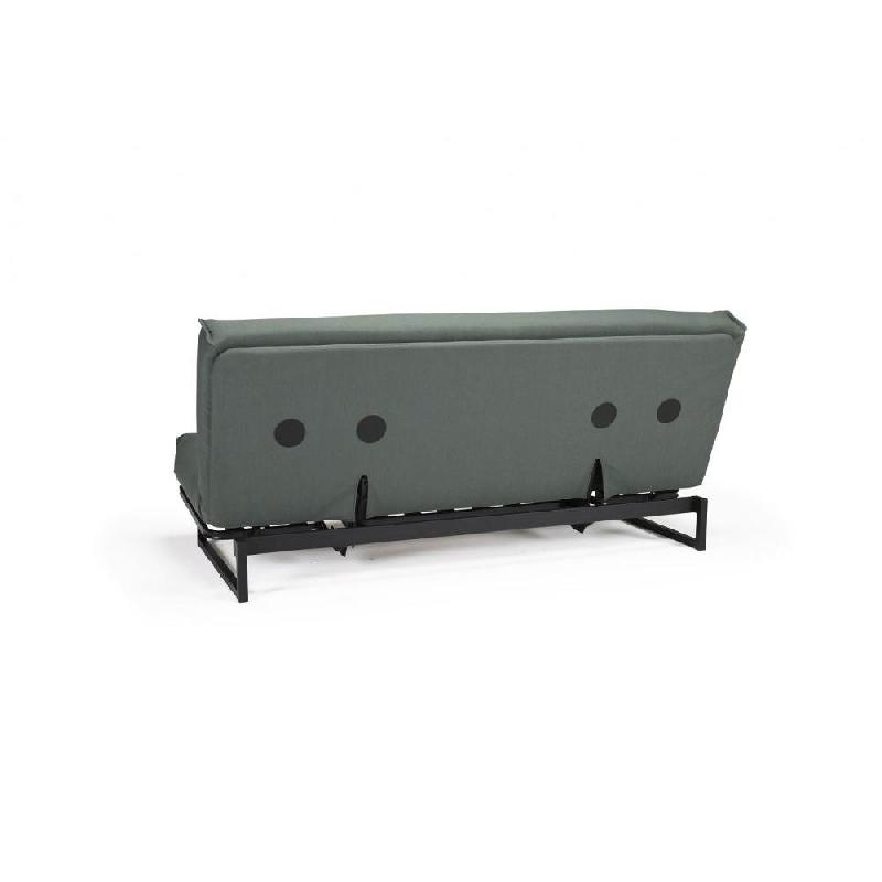 Innovation Living - Canapé clic-clac convertible Fraction lit 140x200 cm - Capitonné tissu Elegance Green - Style contemporain_5