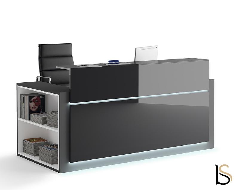 Banque d'accueil d'Ofitres, lumineuse avec étagère - 217, Gauche, Oui_5