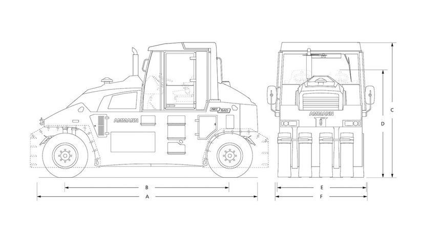 ART 240 Tier 4f - Compacteur sur pneus Ammann - Longueur 5030 mm, moteur diesel haute performance, réduction des émissions et consommation_5