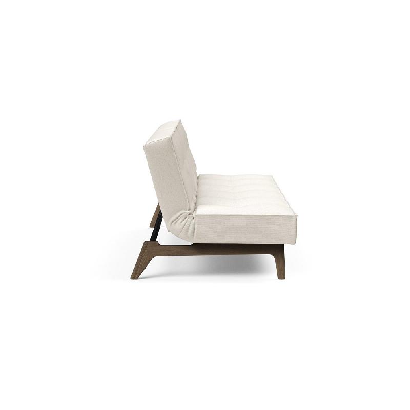 Canapé convertible Innovation Living Splitback Eik 115x200 cm - Chêne fumé - Tissu bouclé Off White_5