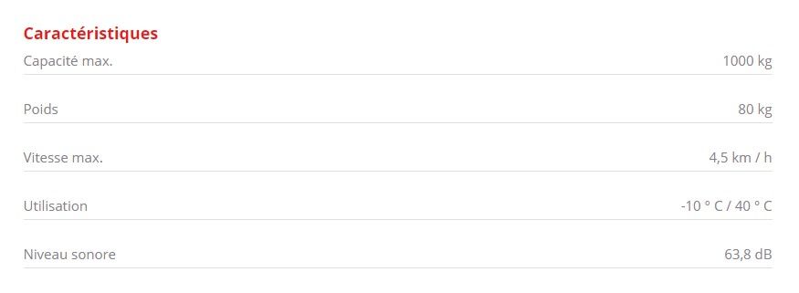 Md1000 - tracteur pousseur - Liftop - capacité max 1000 kg - batterie amovible et technologie lithium_5