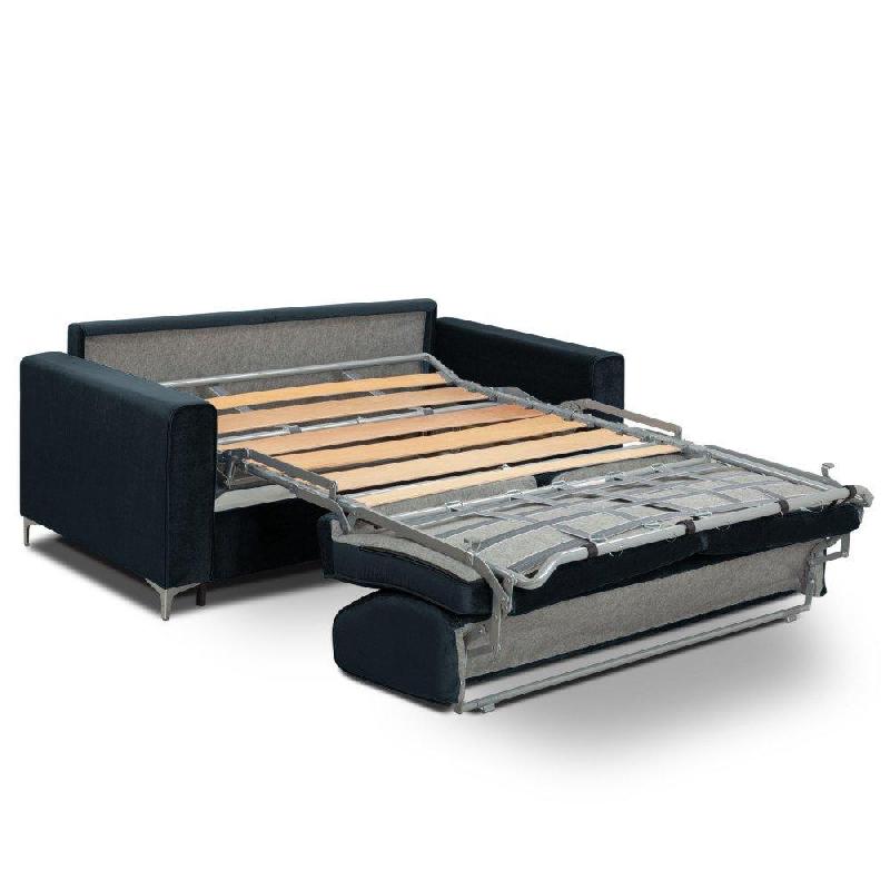 Canapé convertible express Jackson 120 cm - Velours gris foncé - Matelas Bultex® 12 cm - Sommier lattes - Tête de lit intégrée_5