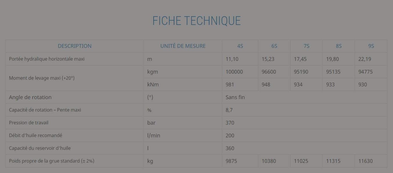Grue auxiliaire BIG 1405 - Effer - pression 370 bar avec système de contrôle électronique PROGRESS_5