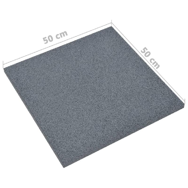 Vidaxl carreaux de protection antichoc 12pcs caoutchouc 50x50x3cm gris 3096596_5