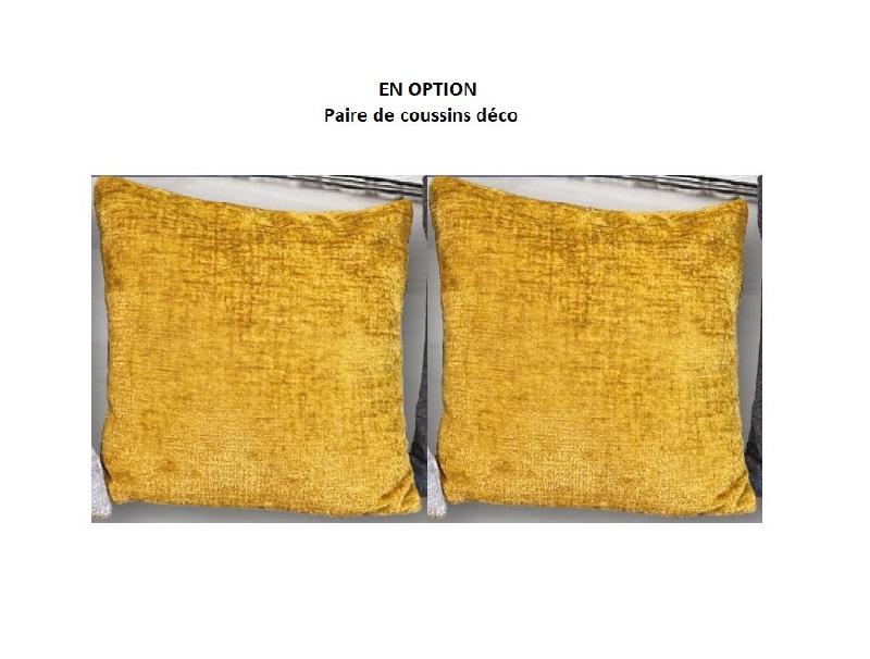 Canapé fixe 2 places ATTITUDE tissu chenillé ocre_5