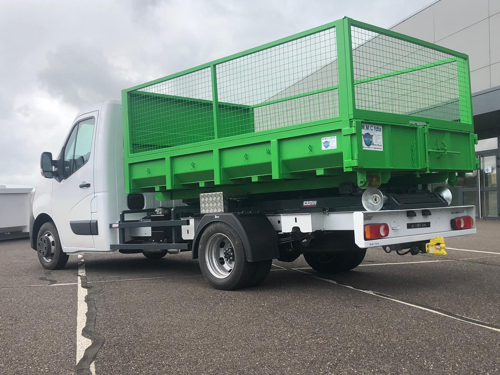 Benne ampliroll 3,5t rehausses grillagées amovibles 7,4m3  - modèle J 3.2_5