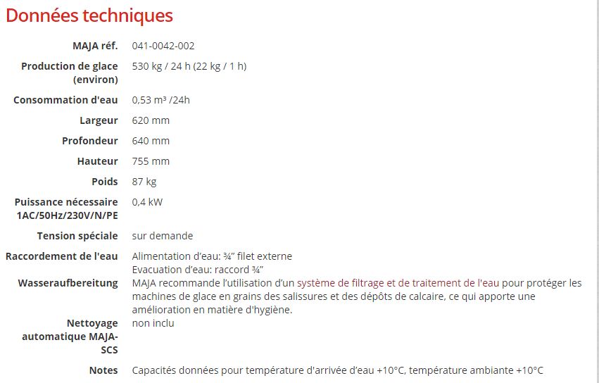 Machine à glace en grains/nuggets MAJA NAS 530 - 530 kg/24h (22 kg/1h) - sans groupe frigorifique_5