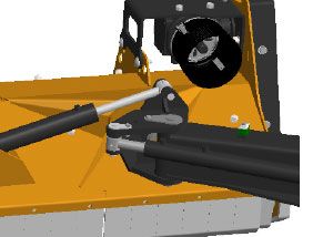 Broyeur polyvalent avec sabot de protection du carter courroies