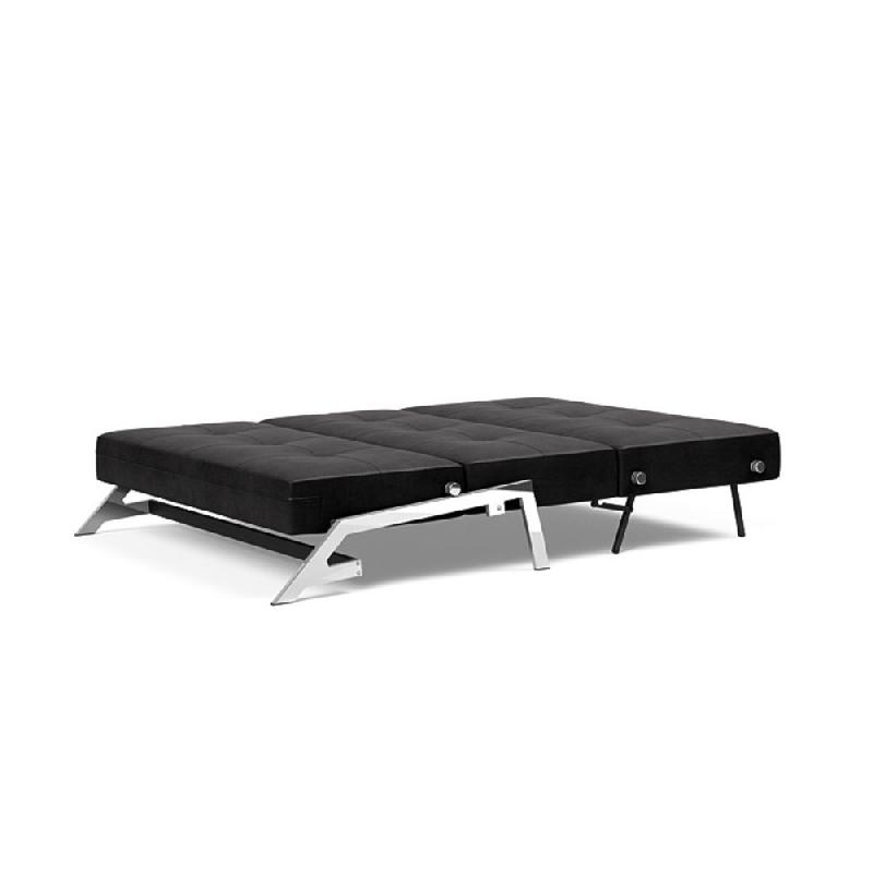 Canapé design convertible Cubed 02 Chrome Innovation Living - 140x200 cm - Faunal Black_5