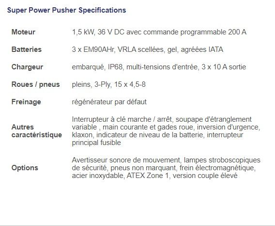 Super Power Pusher - tracteur pousseur électrique - Nu-Star Material Handling Ltd - moteur 1,5 kW - pour charges lourdes jusqu'à 180 000 kg_5