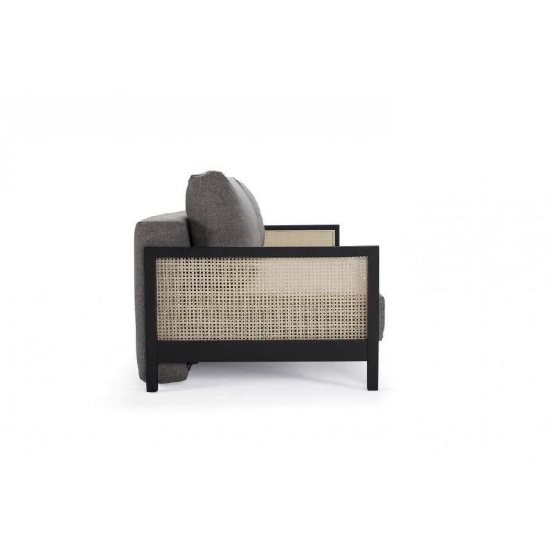 Innovation Living - Canapé design Art Déco Narvi convertible 200x140 cm - Tissu Mixed Dance Grey_5