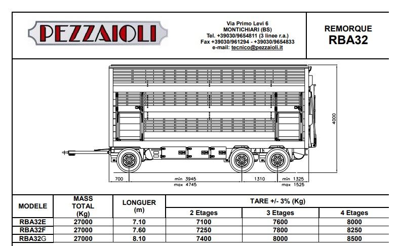 Rba32 - remorque bétaillère - carrozzeria pezzaioli - essieux jumelés simples fixes de 10000 kg_5