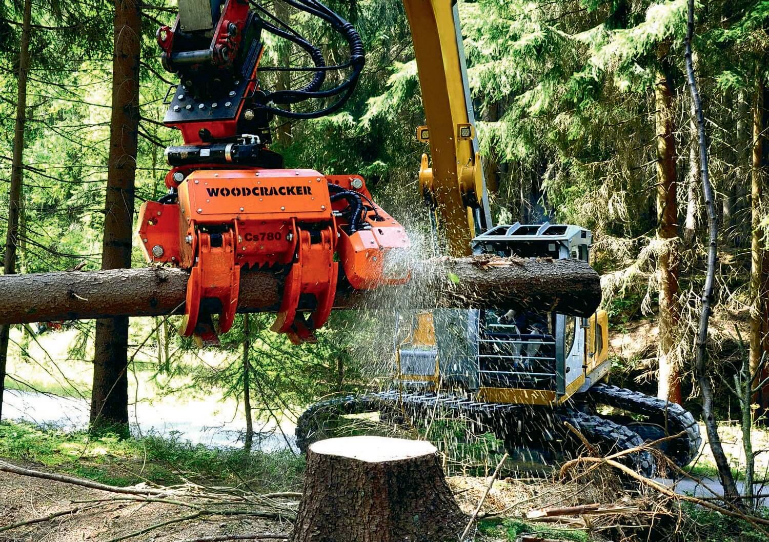 Grappin coupeur forestier Woodcracker CS - diamètre de coupe 580 à 750 mm - ouverture 1430 à 1600 mm - acier Hardox ultra-robuste_5