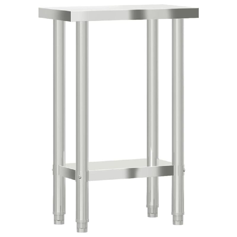 Vidaxl table de travail de cuisine 55x30x85 cm acier inoxydable 376450_5