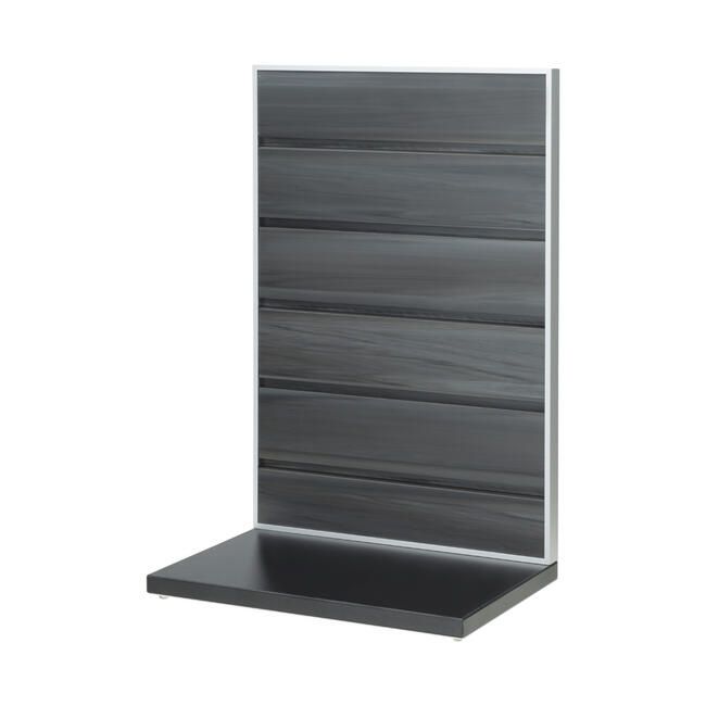 Flexislot - meuble présentoir en aluminium et bois - VKF Renzel - simple face - 300x450x200 mm_5