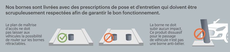 Borne rétractable en acier peint sur zinc avec système de guidage renforcé - Province / Barcelone - serrure clé triangle de 11_5