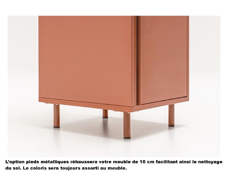 Meuble vestiaires 6 ou 8 cases - MDD - Anthracite, A clé, 2 x 4 cases, Pieds en métal_5