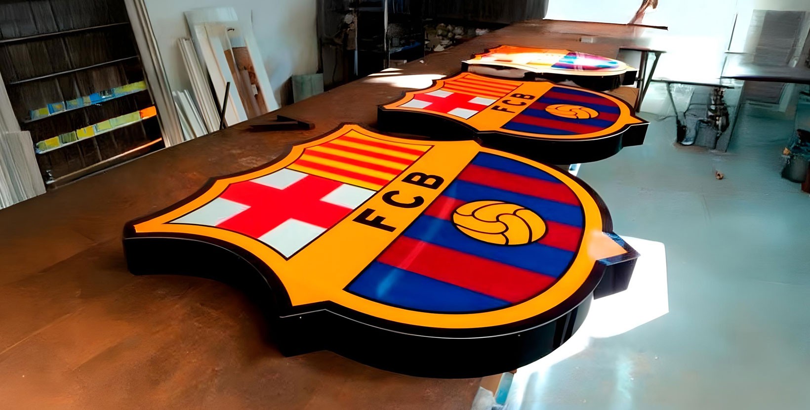 Caisson lumineux LED avec formes personnalisables - base aluminium, éclairage LED_5