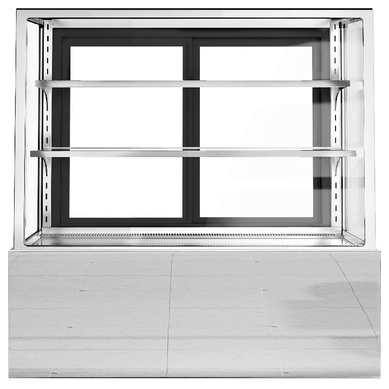 Vitrine réfrigérée pour pâtisserie - 1200 mm - 2 étagères - Inox_5