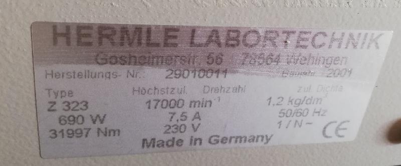 Z 323 Centrifugeuse universelle à grande vitesse avec rotor 220.85.V01_5