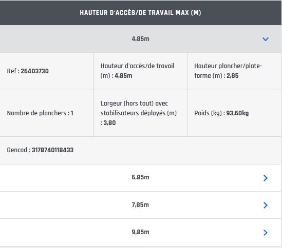 Échafaudage roulant aluminium Totem 2 Box 250 - Comabi SNC - hauteur de travail max. 9,85 m - liaison échelon/montant sertie_5