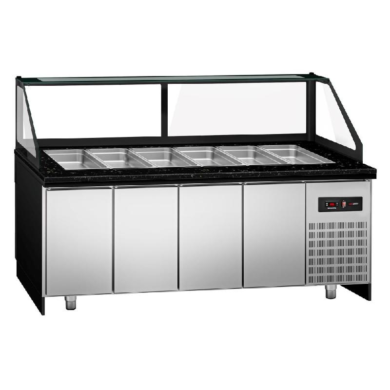 Saladette TORONTO - L2550 mm - Noire - 4 portes - 6x GN 1/1 - P900_5