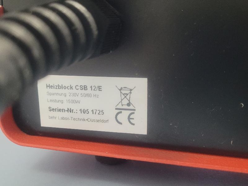 Bloc chauffant / minéralisateur dco csb 12/e behrotest + unité de commande trs 200 behr labor-technik_5