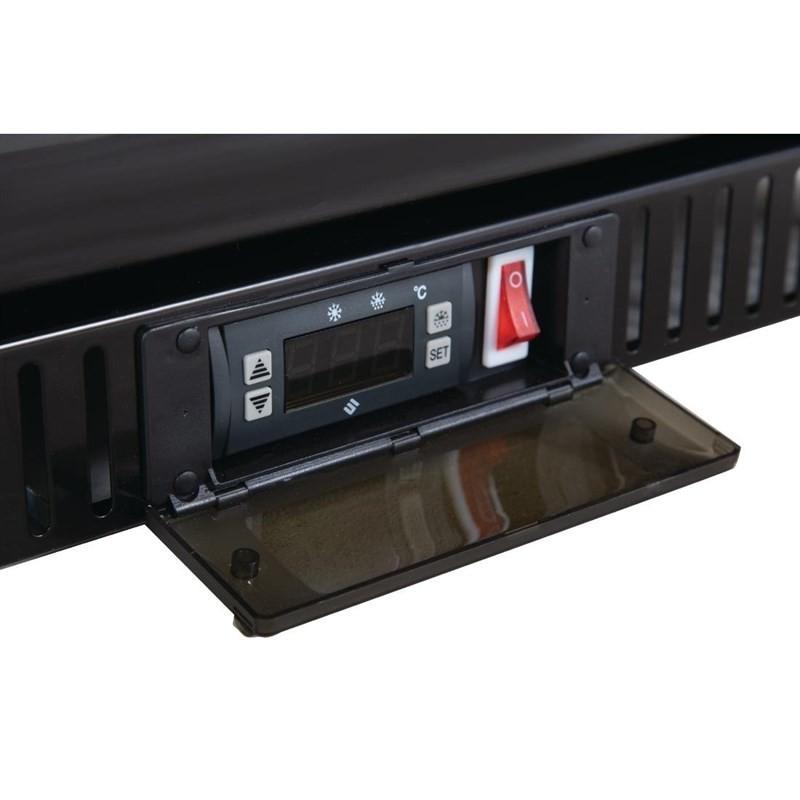 Arrière-bar une porte pivotante Série G noir 128L GL011 Polar_5