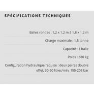 XR1500 - Dérouleuse sans chaîne pour balles rondes et carrées - Hustler Equipment - Charge maxi 1,5 t - Stationnaire et efficace_5