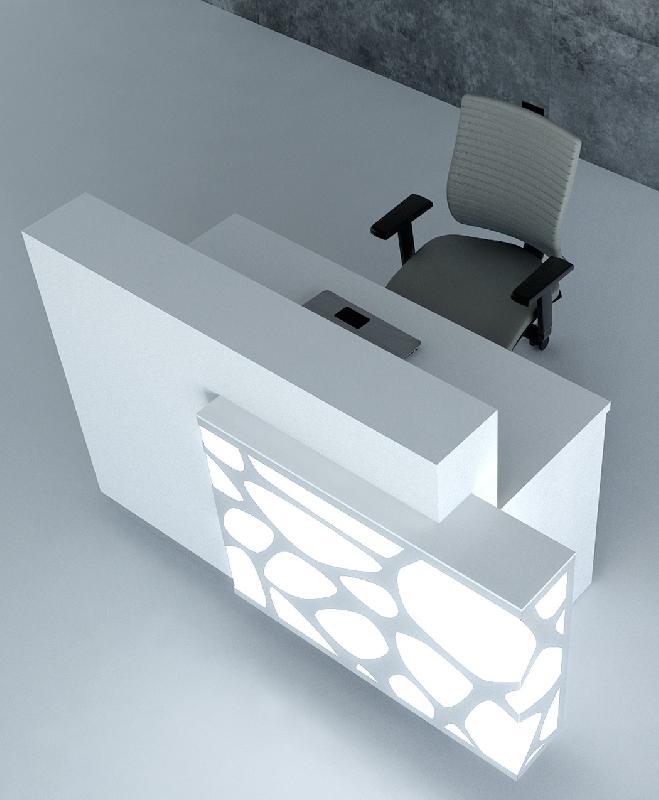 Borne d'accueil Organic avec système d'illumination - MDD - 130, Blanc brillant, A droite_5