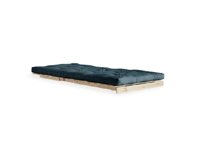 Fauteuil convertible futon ROOTS - Pin naturel - Coloris bleu pétrole - Couchage 90 x 200 cm - Design japonais et scandinave_5