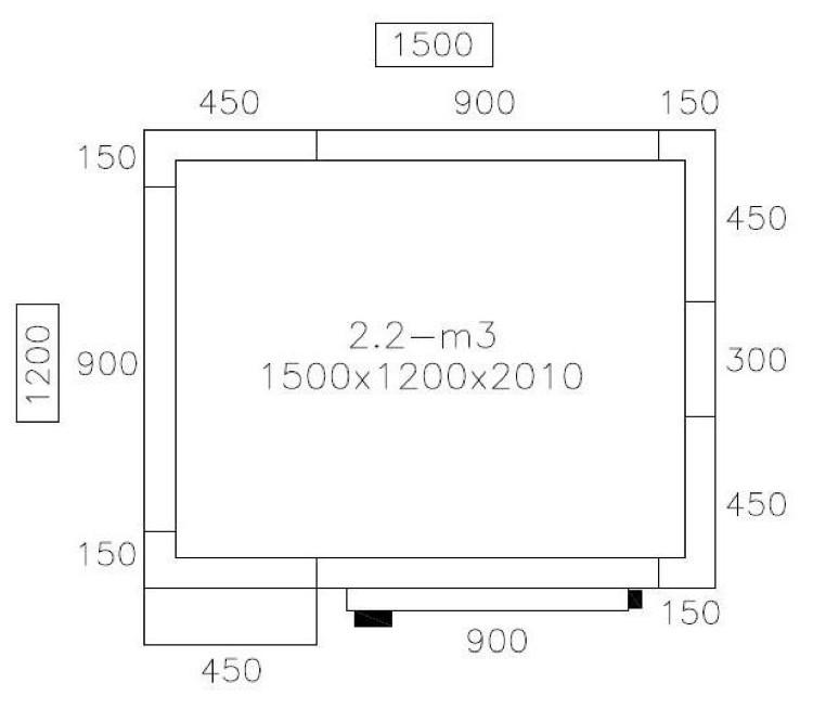 Chambre froide de congélation 150 x 120 cm avec sol_5