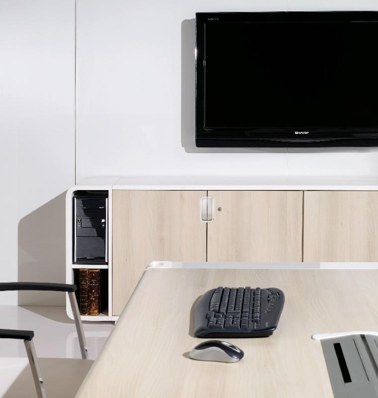 Armoire basse série Open - Mobel Linea - Blanc_5