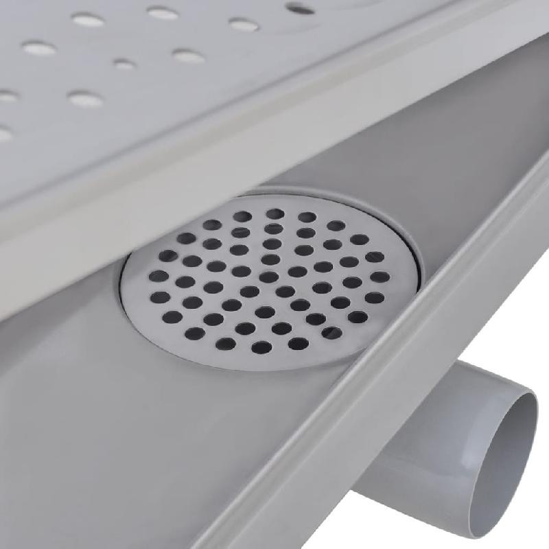 Vidaxl drain de douche linéaire 630x140 mm acier inoxydable 142190_5