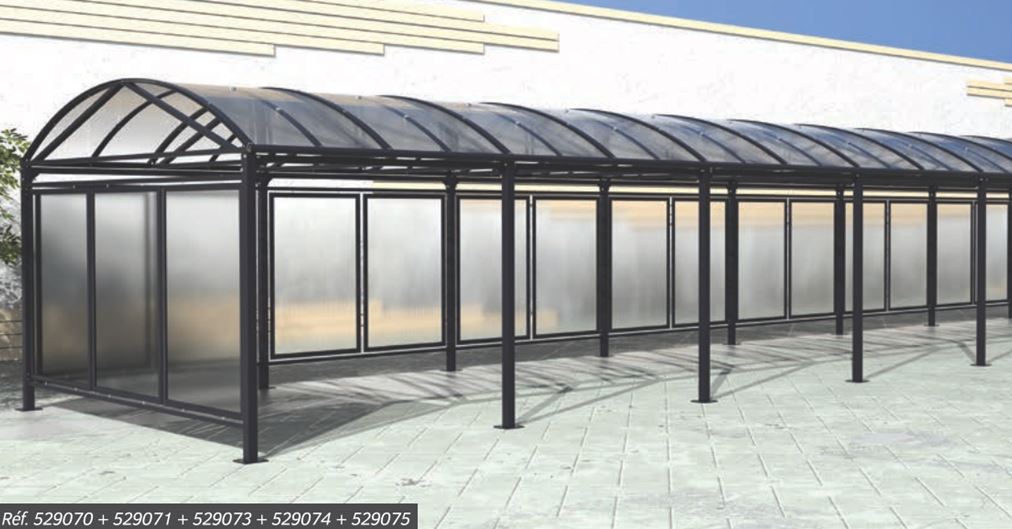 Abri vélos et motos voûte XXL - surdimensionné, extensible, avec structure en acier galvanisé et toiture en polycarbonate anti-UV_5