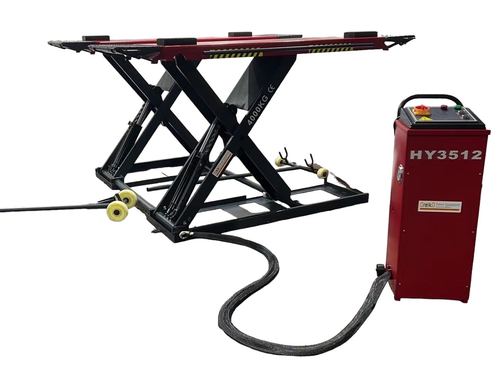 Pont à ciseaux avec protection des pieds pour sécurité accrue