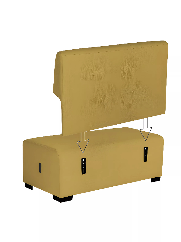 Canapé 2 places jaune safran_5