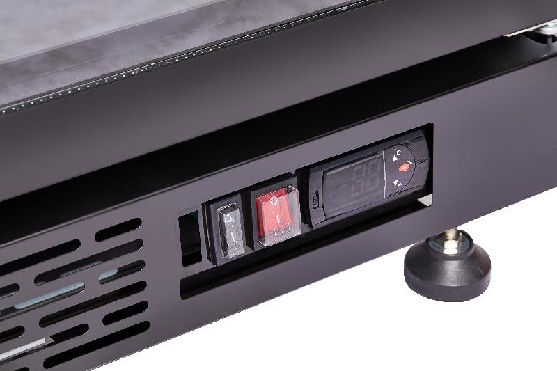 Réfrigérateur 3 portes en verre noir nap-1200 l1600 7455.1920 COMBISTEEL_5