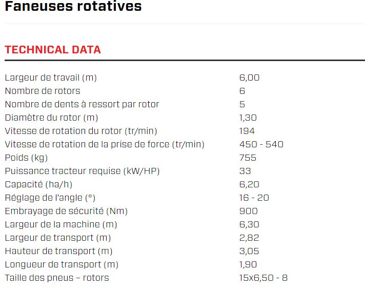Spider 615/6 HS - Faneuse rotative professionnelle à 6 rotors - Largeur de travail 6 m - SIP_5