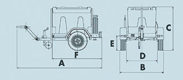 Remorque distributeur de gasoil A.D.R. - 1 essieu non freiné de 750 kg - ECIM - DG ADR 750 SF avec réservoir de 430L_5