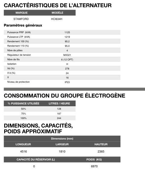 Groupe électrogène en container AT-1150 Inmesol - 60 Hz triphasé - 1.141,2 kVA - Moteur MTU - Alternateur Stamford_5